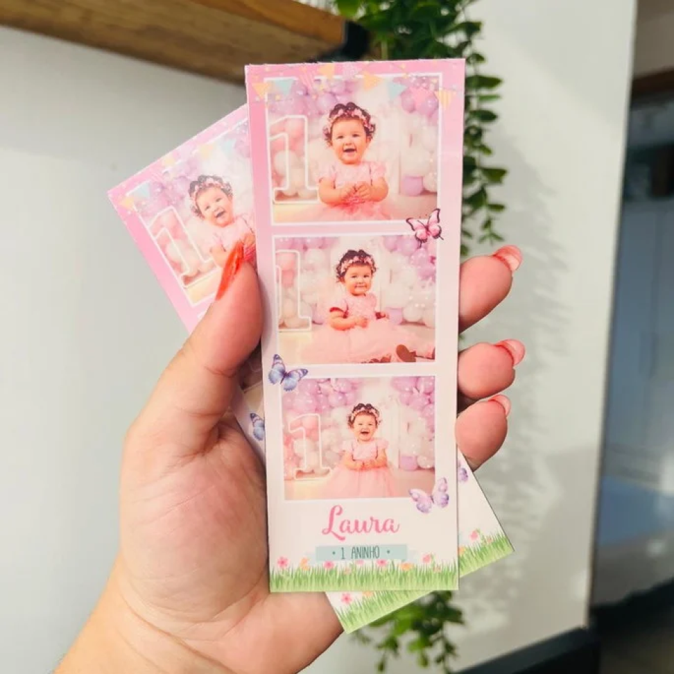 Tirinha de Polaroids personalizada 14x6,5 - #5