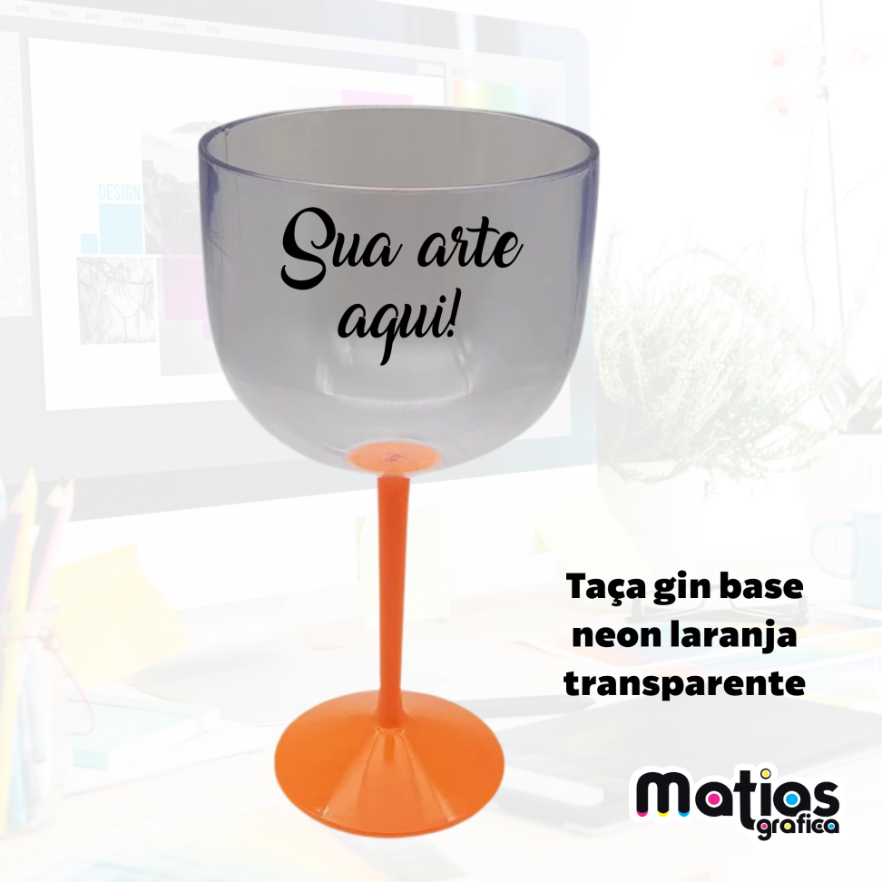 Taça Gin transparente -base cor - #2