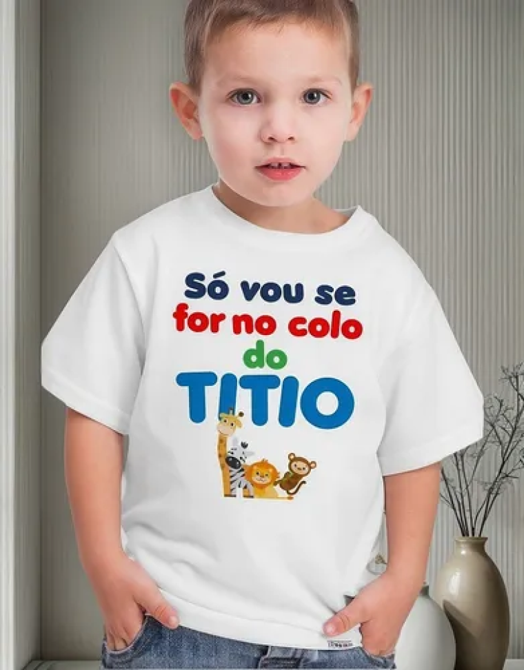 Camiseta Infantil  Branca Personalizada - #4