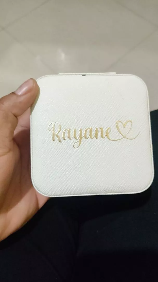 Porta Jóia branco Personalizado com nome - #2