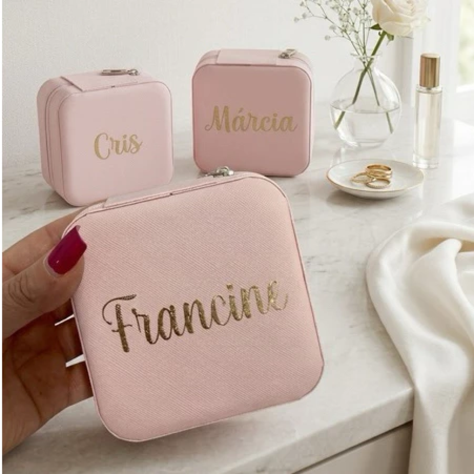 Porta Jóia ROSA Personalizado com nome - #2