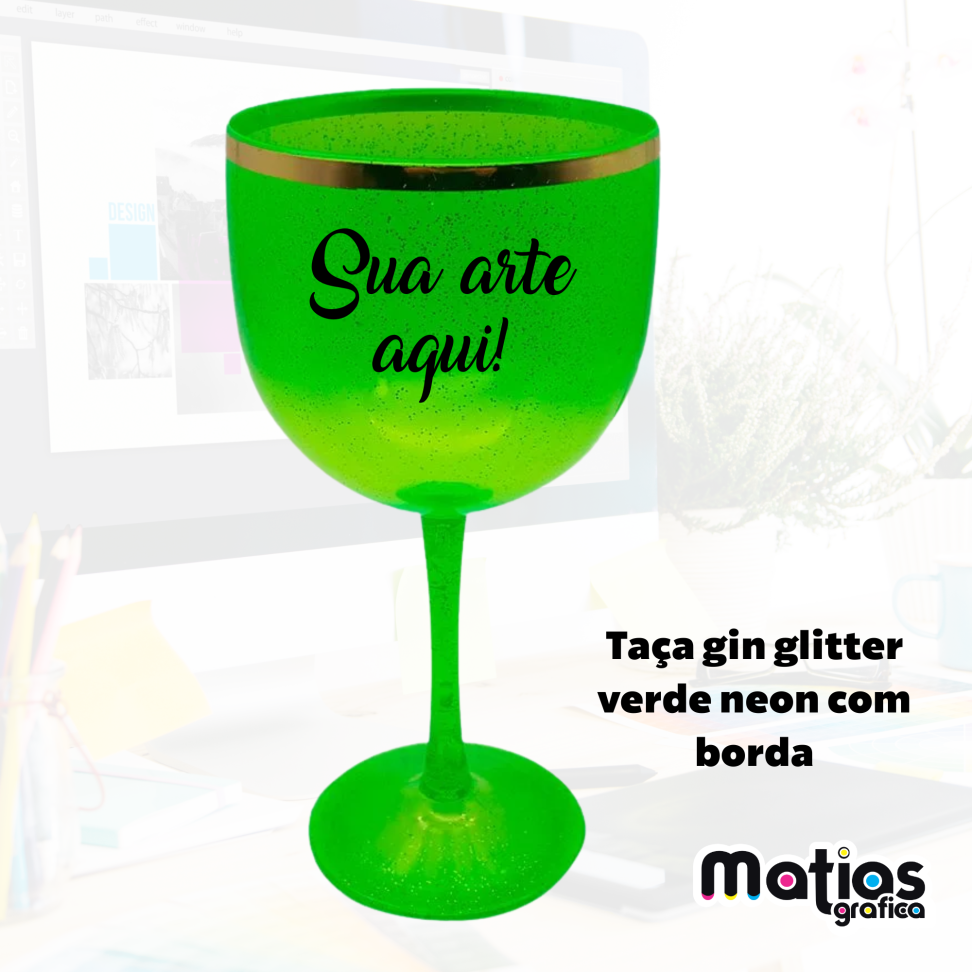 Taça Gin C/ Borda ouro - #3