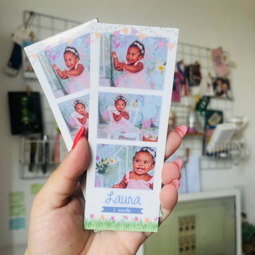 Tirinha de Polaroids personalizada 14x6,5 - #4