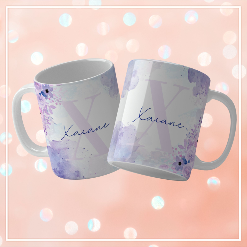 Caneca Alfabeto Floral - #24