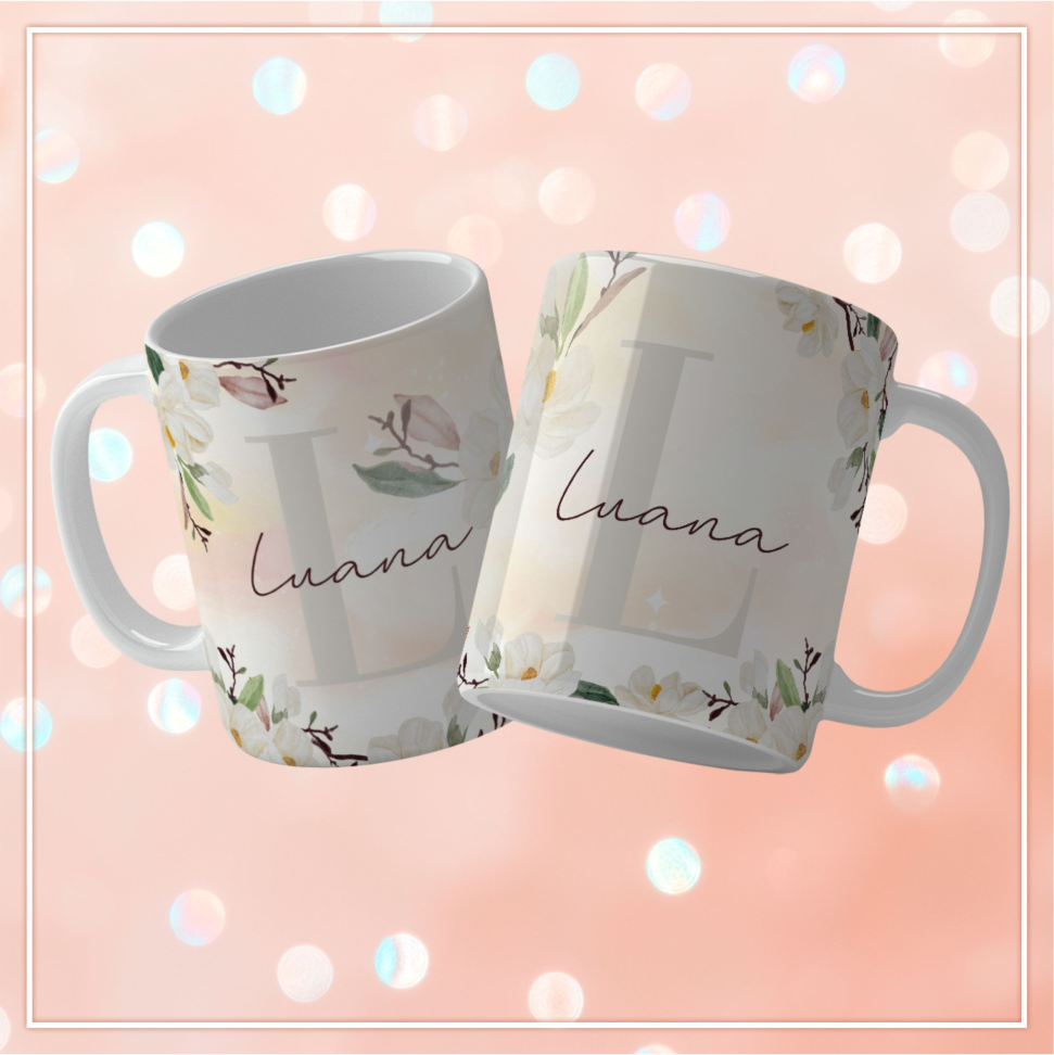 Caneca Alfabeto Floral - #12