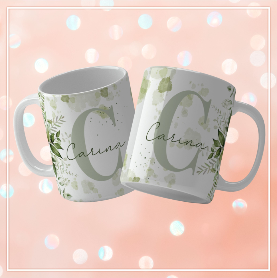 Caneca Alfabeto Floral - #3