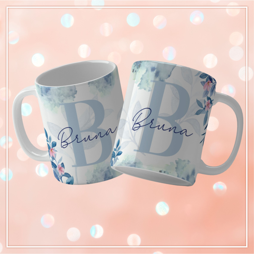 Caneca Alfabeto Floral - #2
