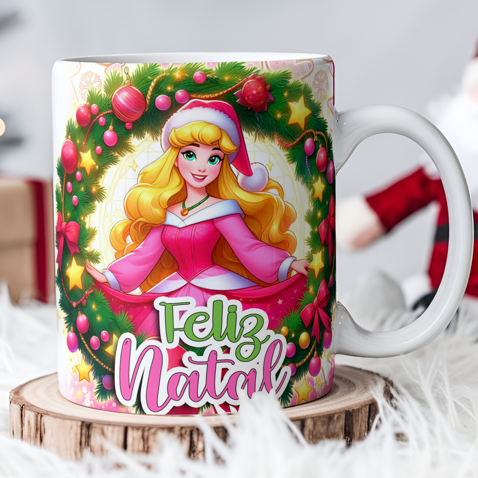 Caneca Natal princesas (pack) - #3
