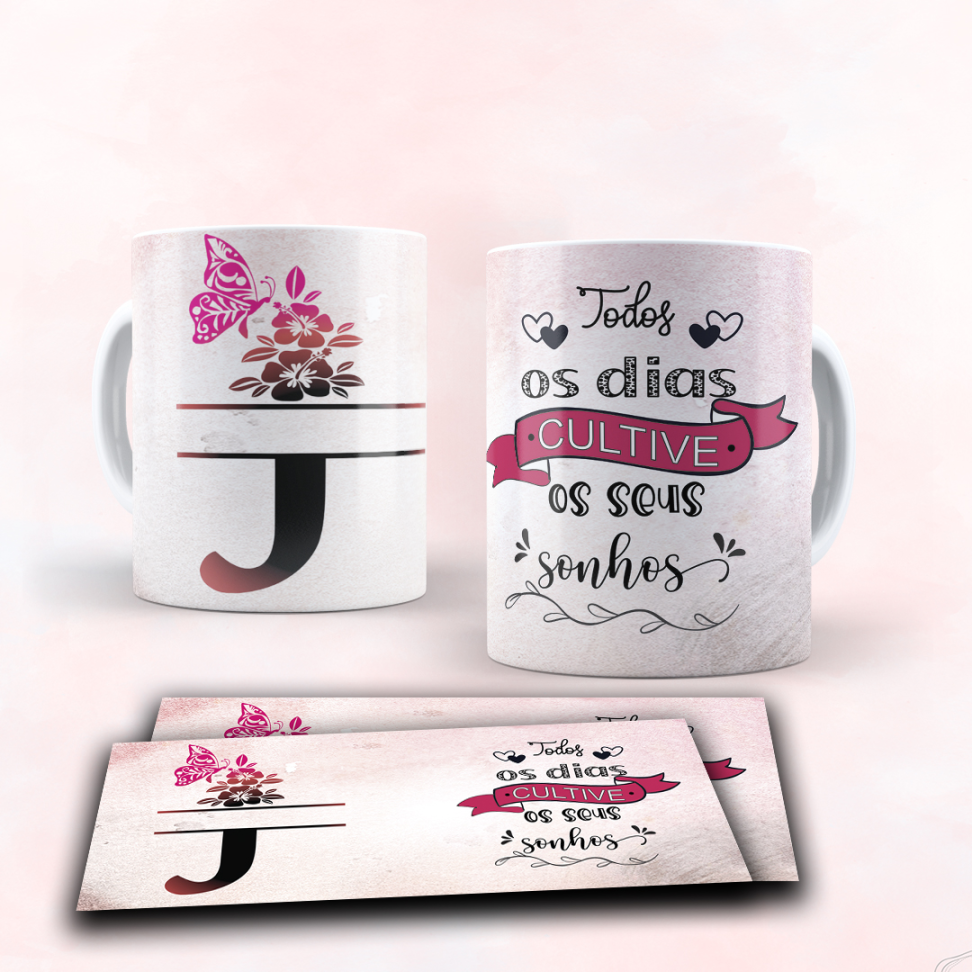 Caneca Alfabeto e frase - #17