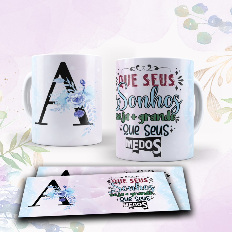 Caneca Alfabeto e frase - #3