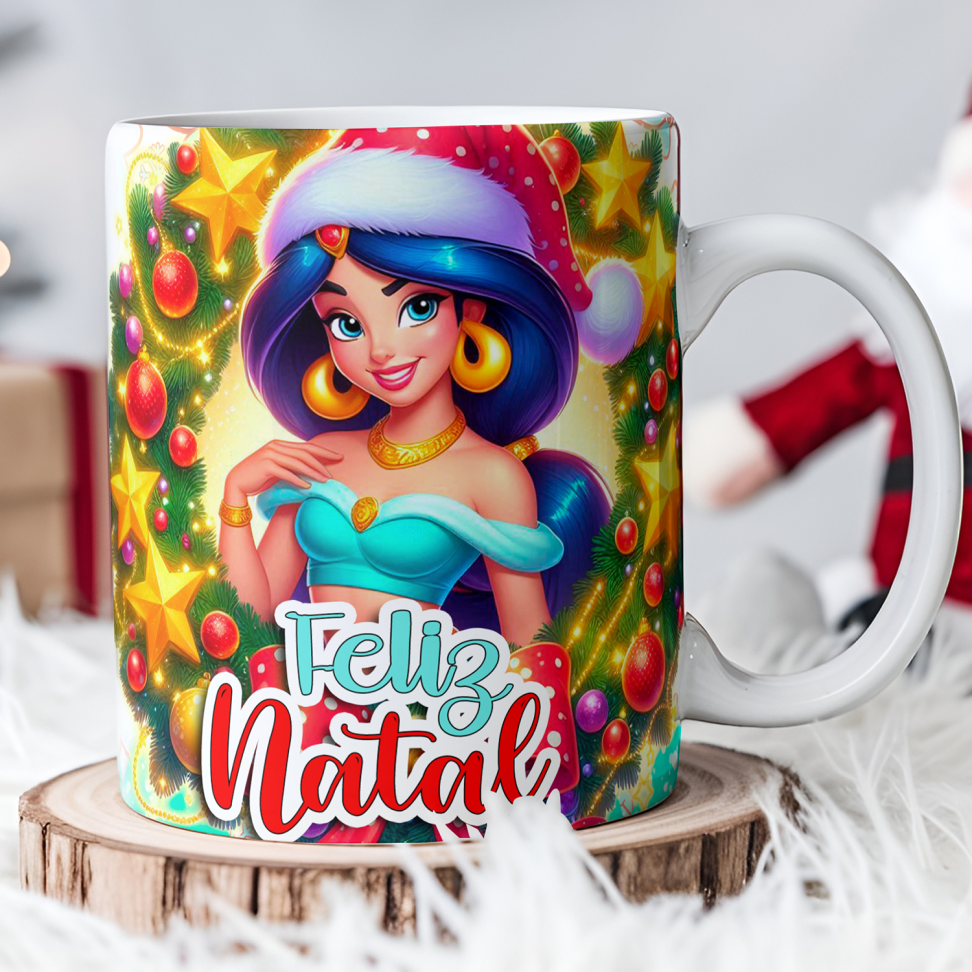 Caneca Natal princesas (pack) - #8