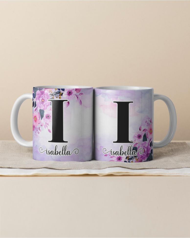 Caneca Alfabeto floral, e frase - #4