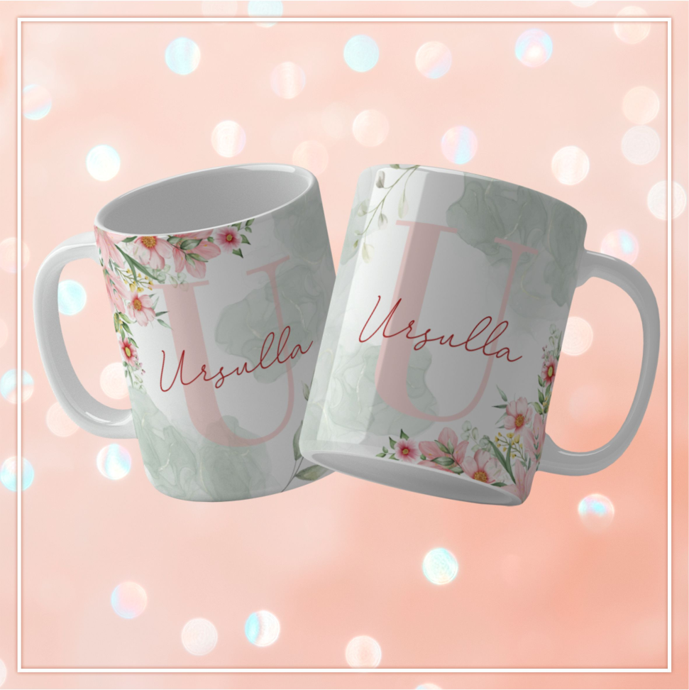 Caneca Alfabeto Floral - #21