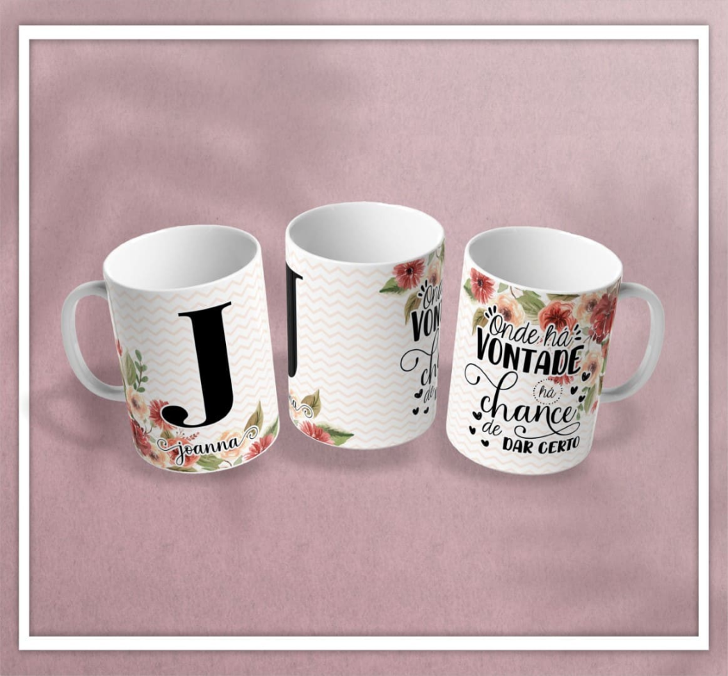 Caneca Inicial e nome - #23