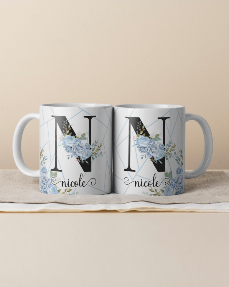 Caneca Alfabeto floral, e frase - #10