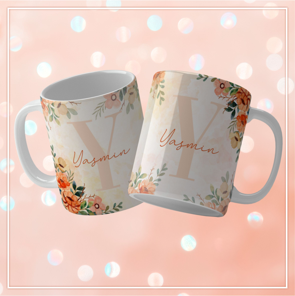 Caneca Alfabeto Floral - #25