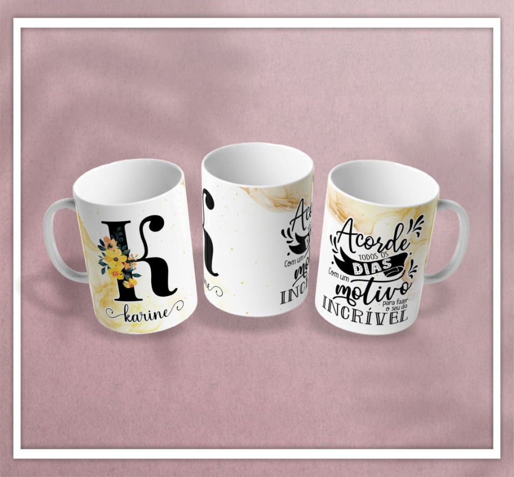 Caneca Inicial e nome - #24