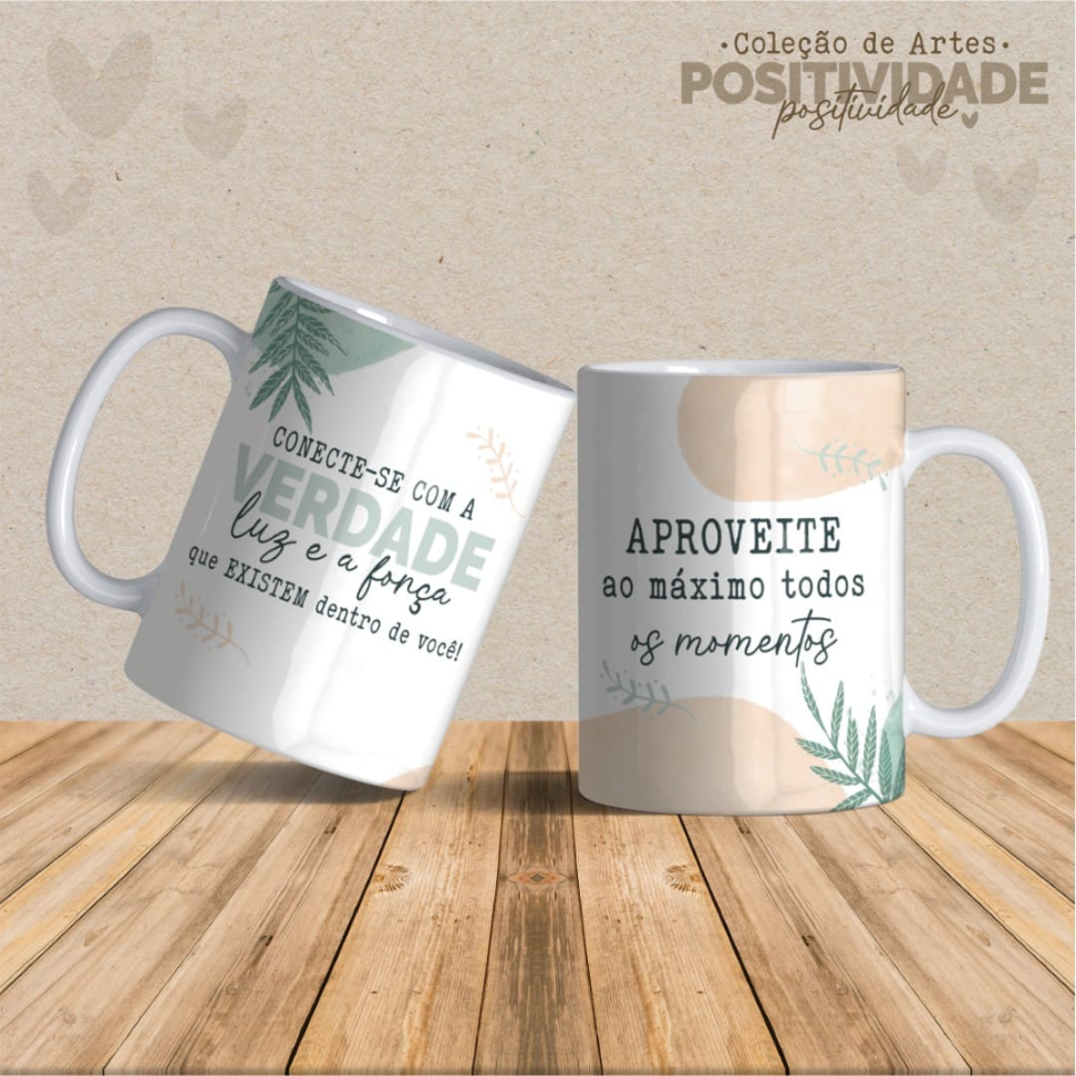 Caneca Positividade Frases - #11