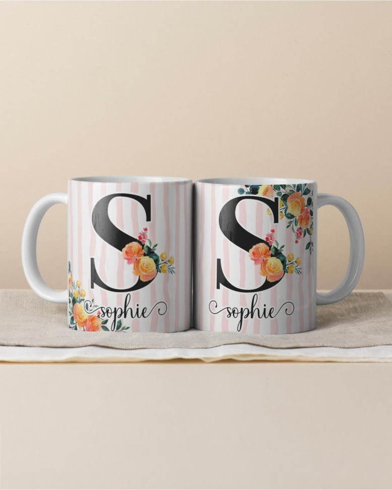 Caneca Alfabeto floral, e frase - #15
