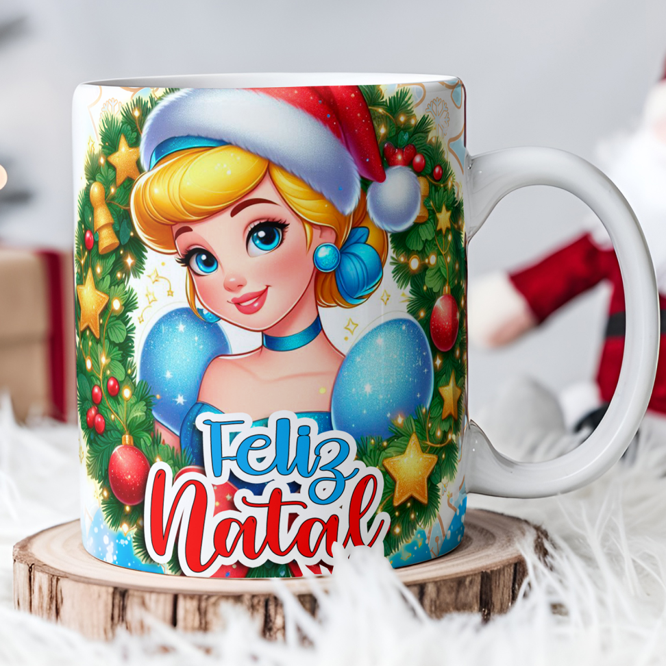 Caneca Natal princesas (pack) - #6