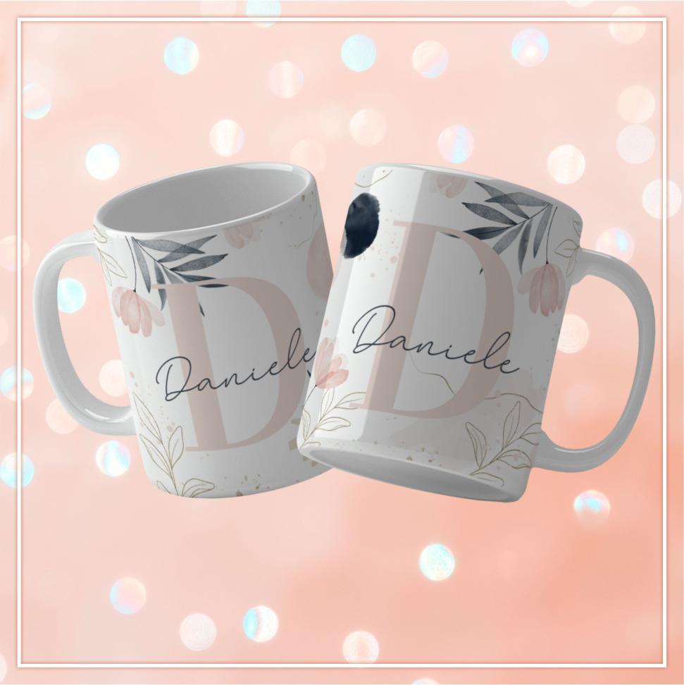 Caneca Alfabeto Floral - #4