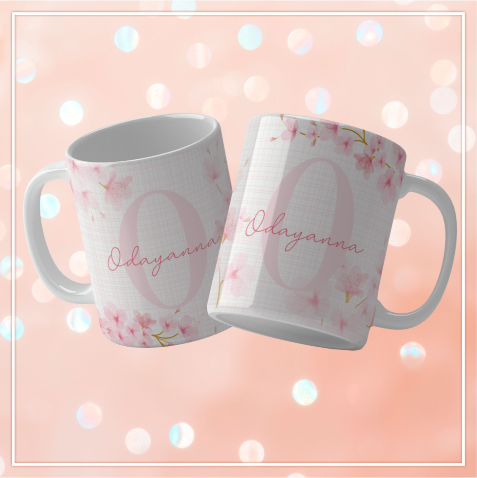 Caneca Alfabeto Floral - #15