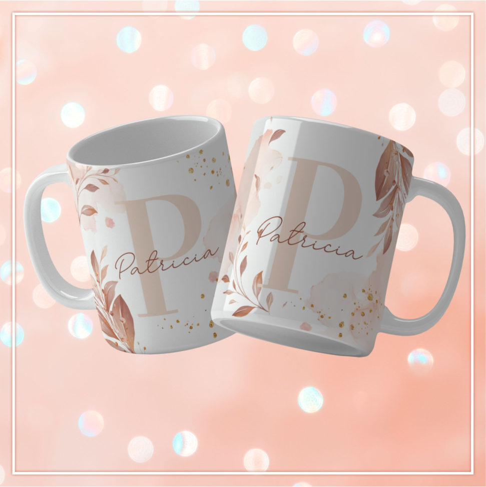 Caneca Alfabeto Floral - #16