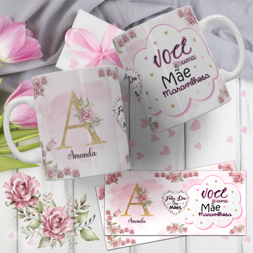 Caneca Alfabeto Mães (pack) - #19