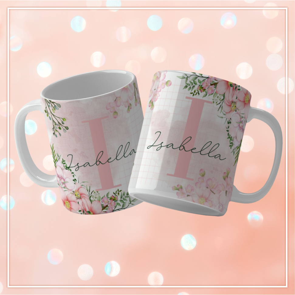 Caneca Alfabeto Floral - #9