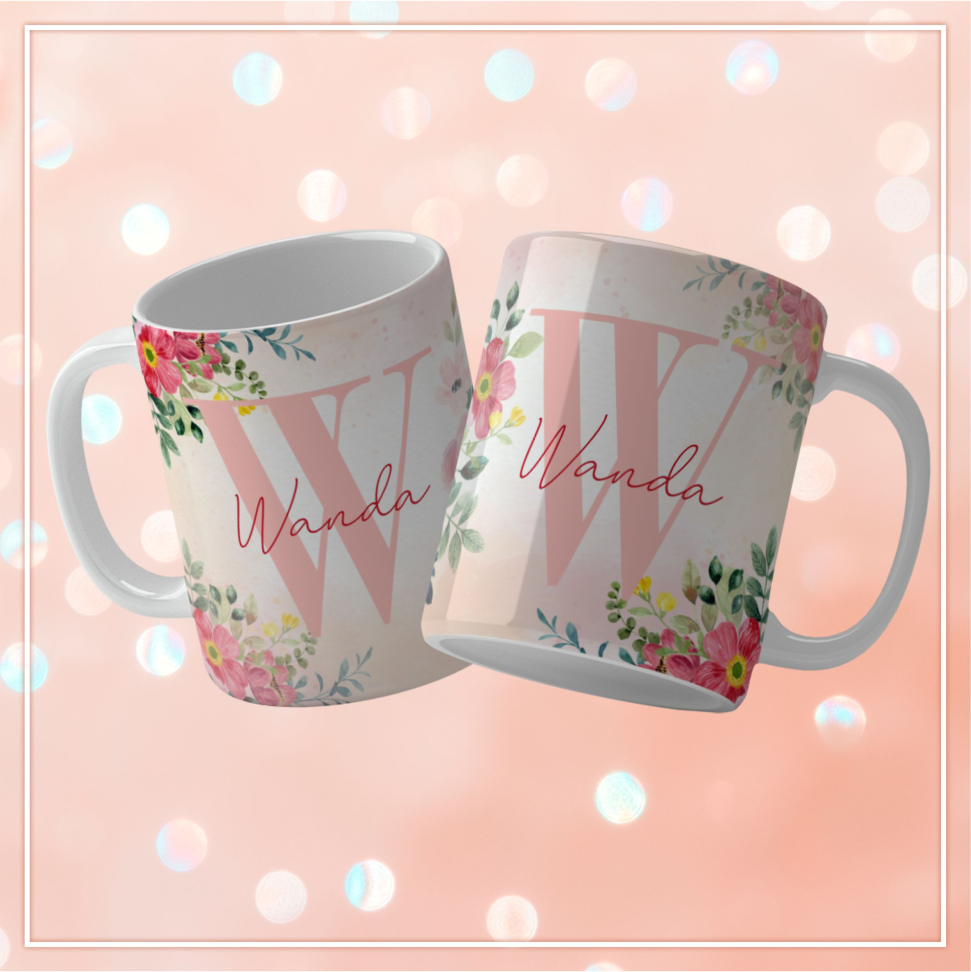 Caneca Alfabeto Floral - #23