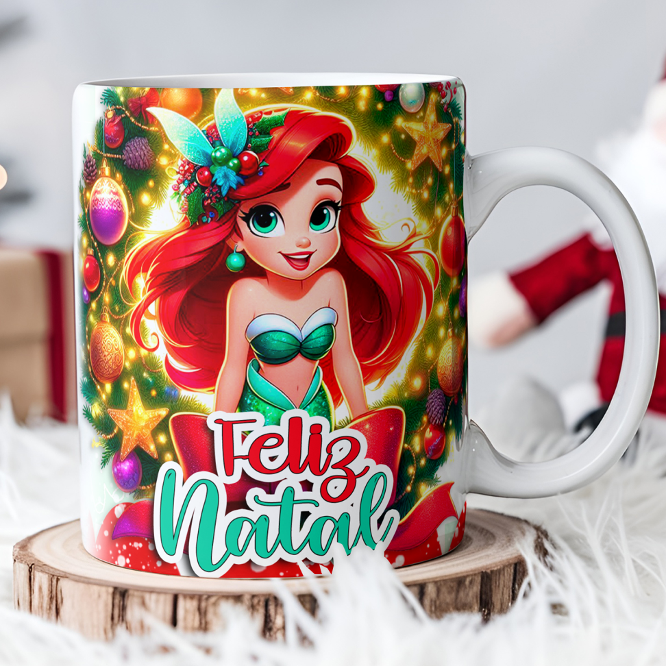 Caneca Natal princesas (pack) - #2