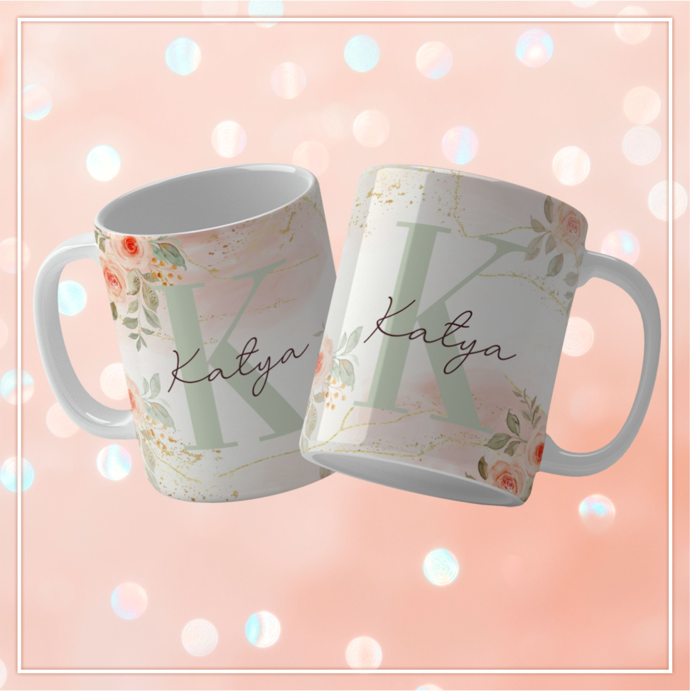 Caneca Alfabeto Floral - #11