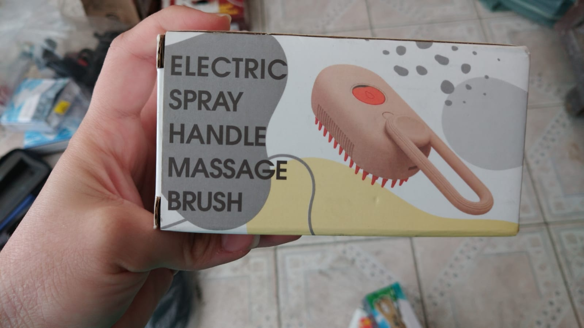 Escova a vapor elétrica massageadora 3 em 1 para pets para cães e gatos