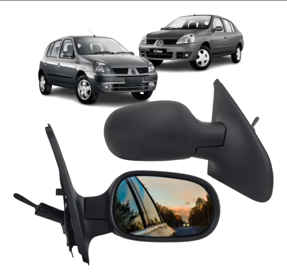 Espelho Retrovisor Renault Clio 2000 A 2012 Com Controle Lado Esquerdo - #1