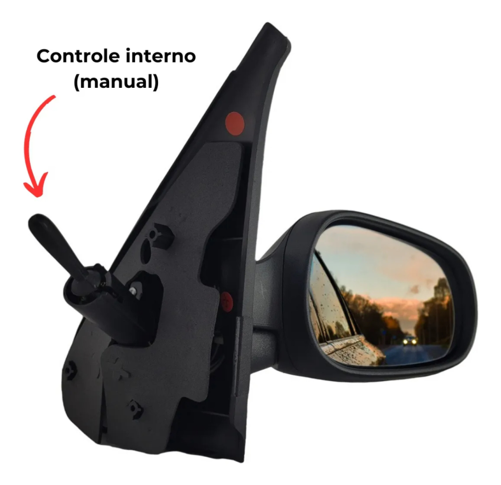 Espelho Retrovisor Renault Clio 2000 A 2012 Com Controle Lado Esquerdo - #1