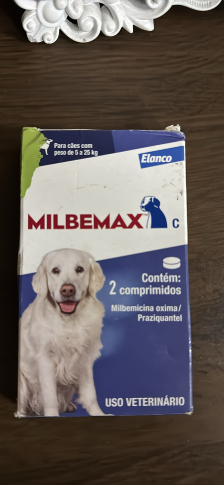 Vermífugo Milbemax C Cães 5 a 25kg 2 comprimidos