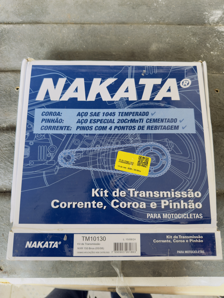 Kit Relação Transmissão Nxr 150 Bros 2005 a 2008 Nakata Original