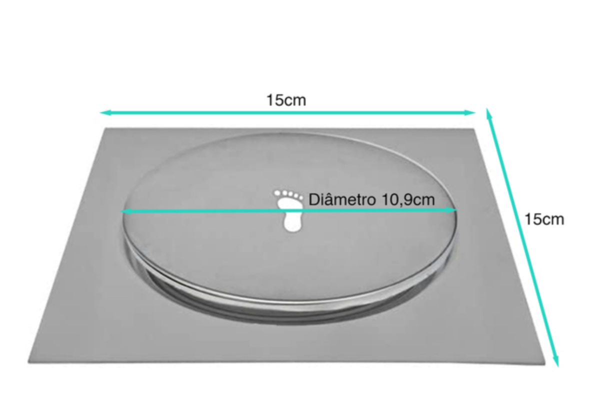 Ralo Click Inteligente Para Banheiro 15cm Aço Inox - #5