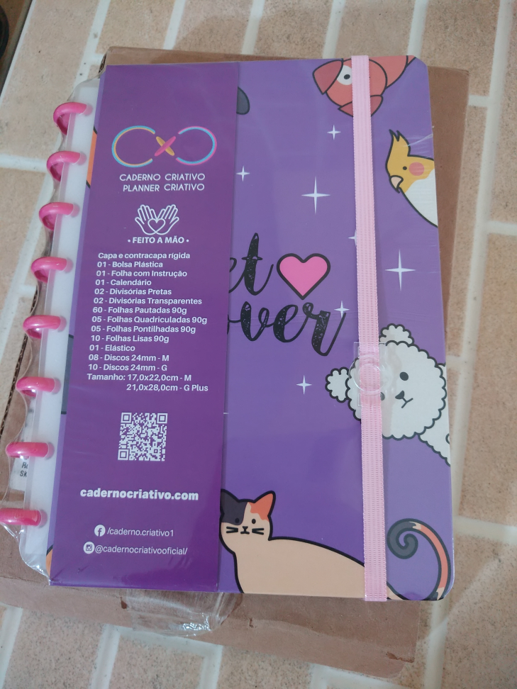 Planner caderno criativo para pet lilás e rosa - #1