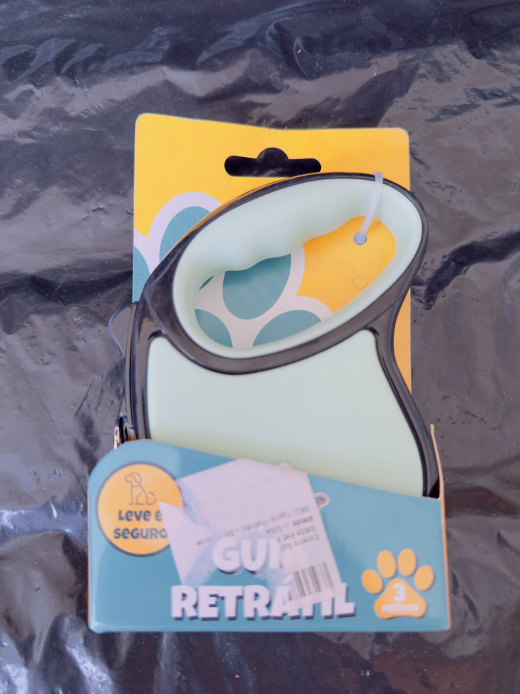 Guia Retrátil Seguro Para Coleira Passeio Cães 3 Metros 10kg - #1