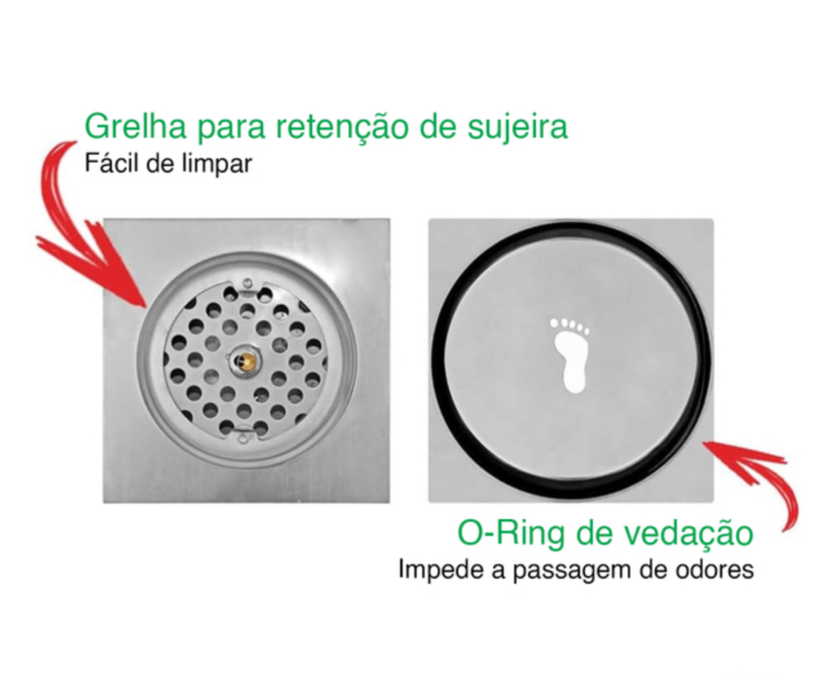 Ralo Click Inteligente Para Banheiro 15cm Aço Inox - #3