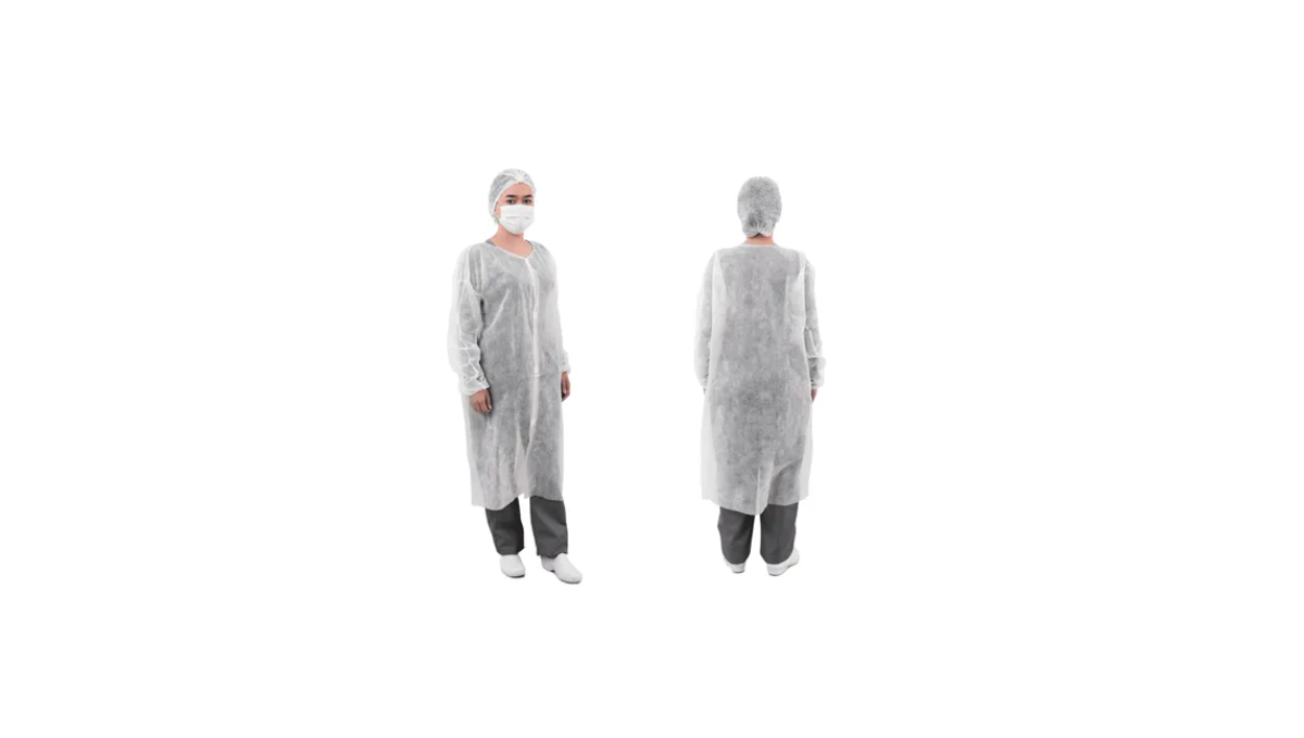 AVENTAL TNT JALECO 20GR VELCRO 100X140CM ELÁSTICO 10 UNIDADES