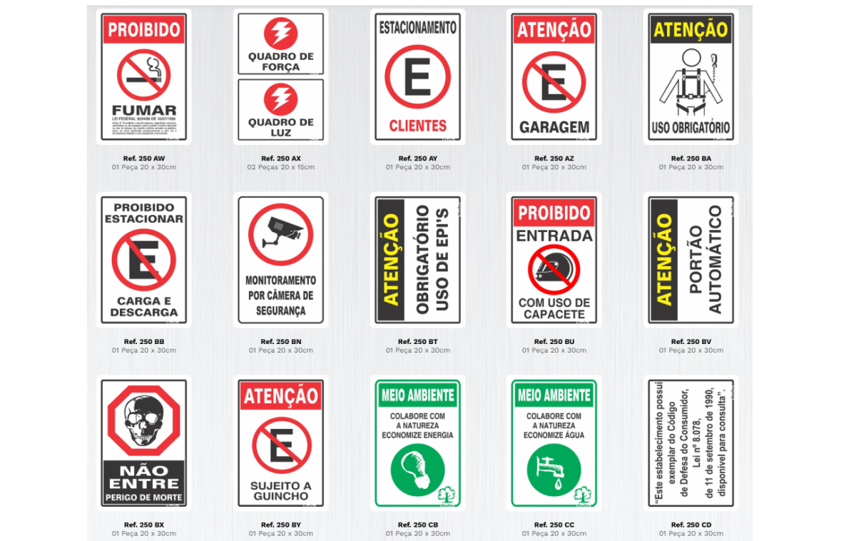 PLACA DE SINALIZAÇÃO EM POLIESTIRENO - #7