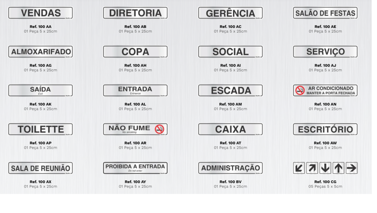 PLACA DE SINALIZAÇÃO EM ALUMÍNIO