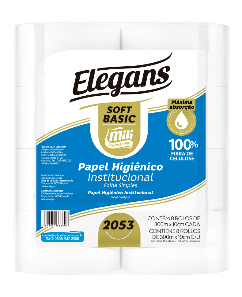 PAPEL HIGIÊNICO ROLO 300M SOFT BASIC