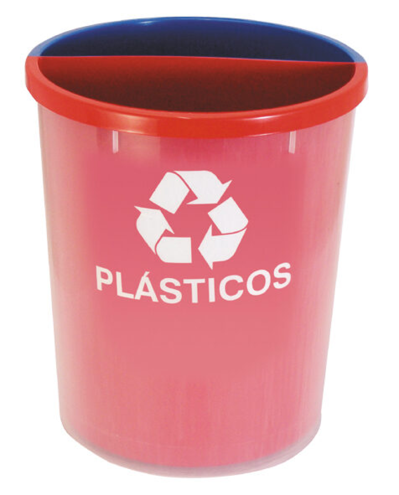 LIXEIRA MIX PLÁSTICA COM 2 DIVISÕES PARA COLETA SELETIVA