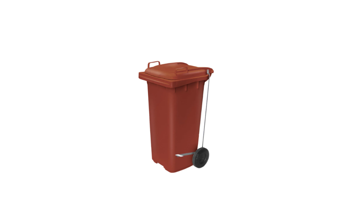 LIXEIRA COLETOR PLÁSTICO 120L COM PEDAL LATERAL - #4