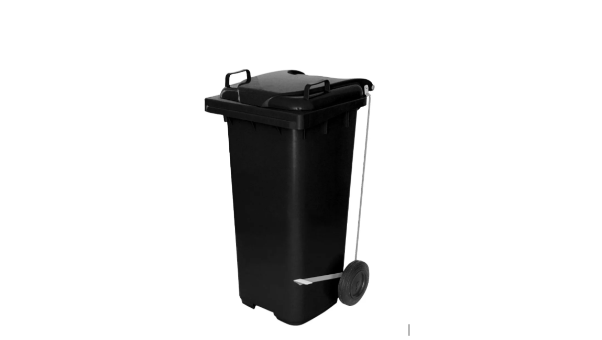 LIXEIRA COLETOR PLÁSTICO 120L COM PEDAL LATERAL - #5