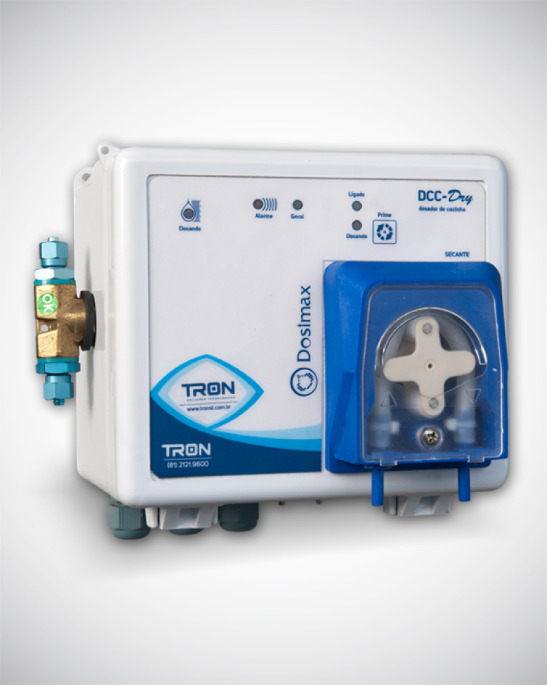 DOSADOR DCC-DRY | DOSADOR PARA MÁQUINAS DE LAVAR LOUÇAS (CONDUTIVIDADE + PÓ)