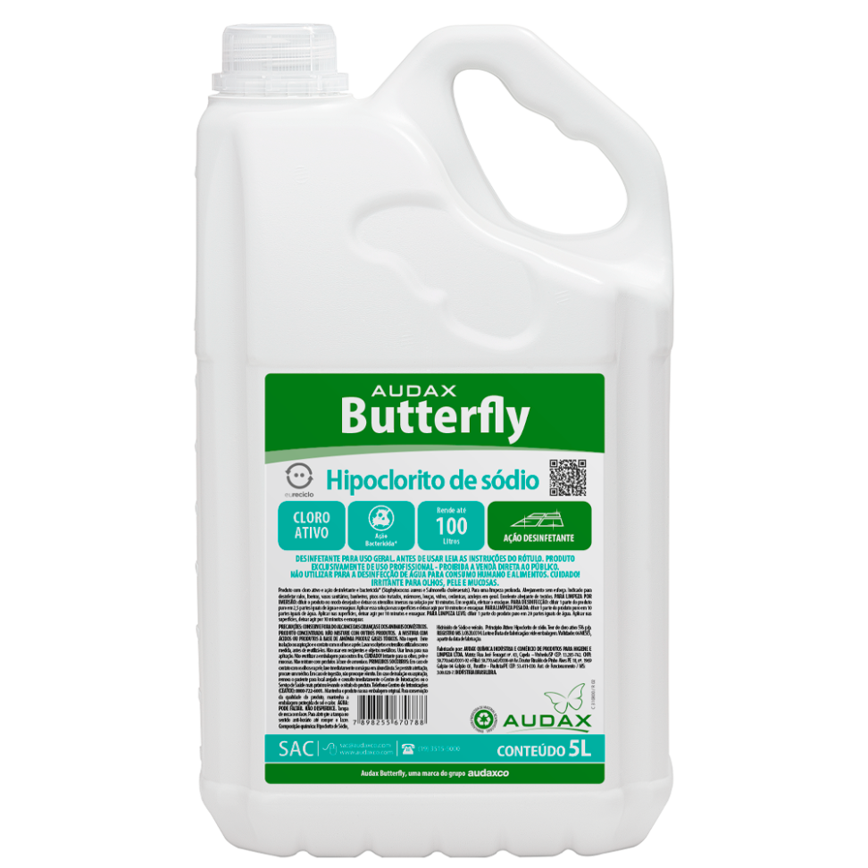 BUTTERFLY HIPOCLORITO DE SÓDIO 5%